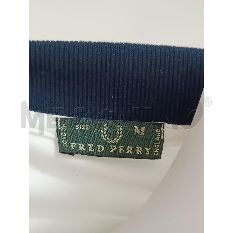 POLO DONNA FRED PERRY BIANCA BORDO BLU E ROSA  | Mercatino dell'Usato Torino tenivelli 5