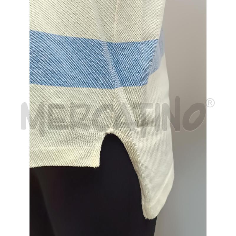 POLO DONNA LACOSTE RIGHE AZZURRE BEIGE ROSA | Mercatino dell'Usato Torino tenivelli 4