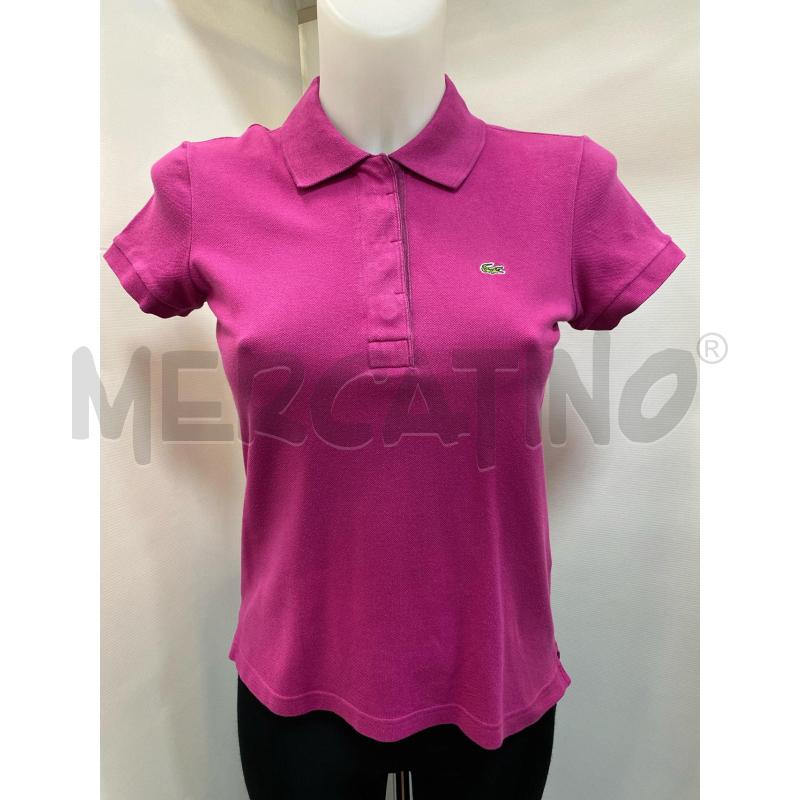 POLO DONNA LACOSTE ROSA FUCSIA  | Mercatino dell'Usato Torino tenivelli 1