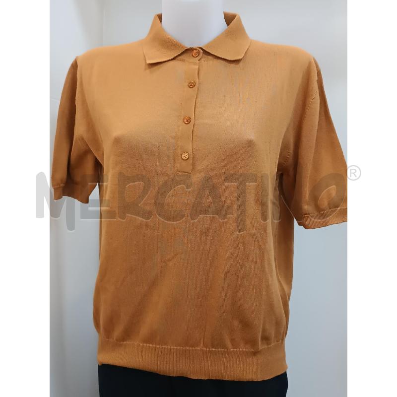 POLO DONNA LUISA SPAGNOLI MARRONE 1/2MANICA DI MAGLIA  | Mercatino dell'Usato Torino tenivelli 1