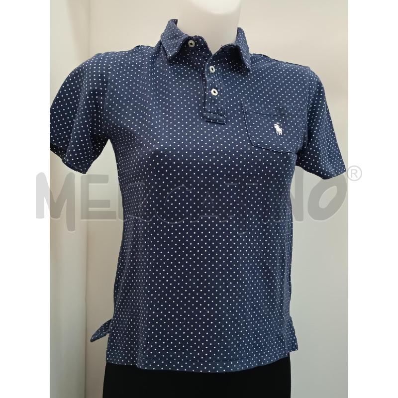POLO DONNA RALPH LAUREN BLU POIS BIANCHI | Mercatino dell'Usato Torino tenivelli 1
