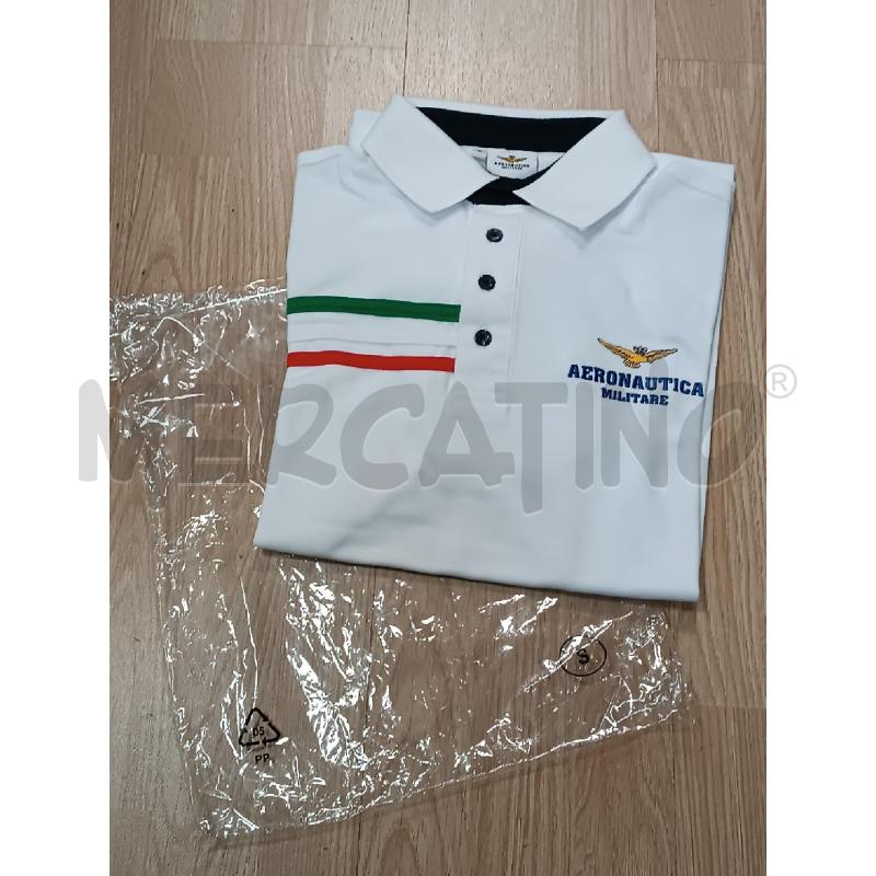 POLO UOMO AERONAUTICA MILITARE BIANCA 1/2 MANICA  | Mercatino dell'Usato Torino tenivelli 1