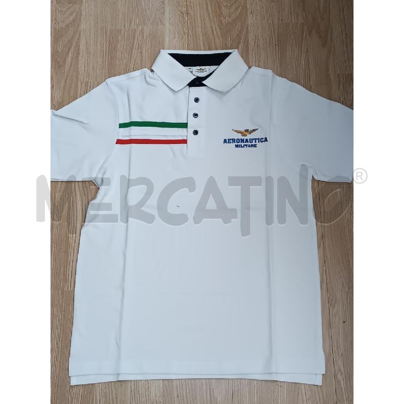 POLO UOMO AERONAUTICA MILITARE BIANCA 1/2 MANICA  | Mercatino dell'Usato Torino tenivelli 2