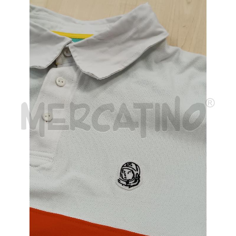 POLO UOMO BILLIONAIRE BIANCO RIGHE  AZZURRE ROSSE GIALLE NERE | Mercatino dell'Usato Torino tenivelli 3