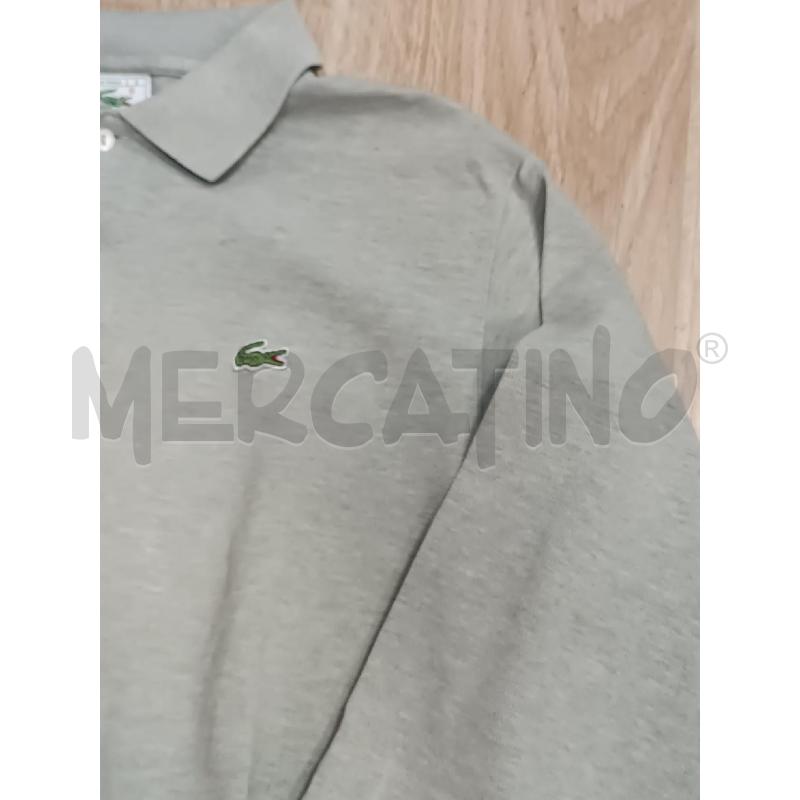 POLO UOMO LACOSTE GRIGIO MANICHE LUNGHE  | Mercatino dell'Usato Torino tenivelli 2