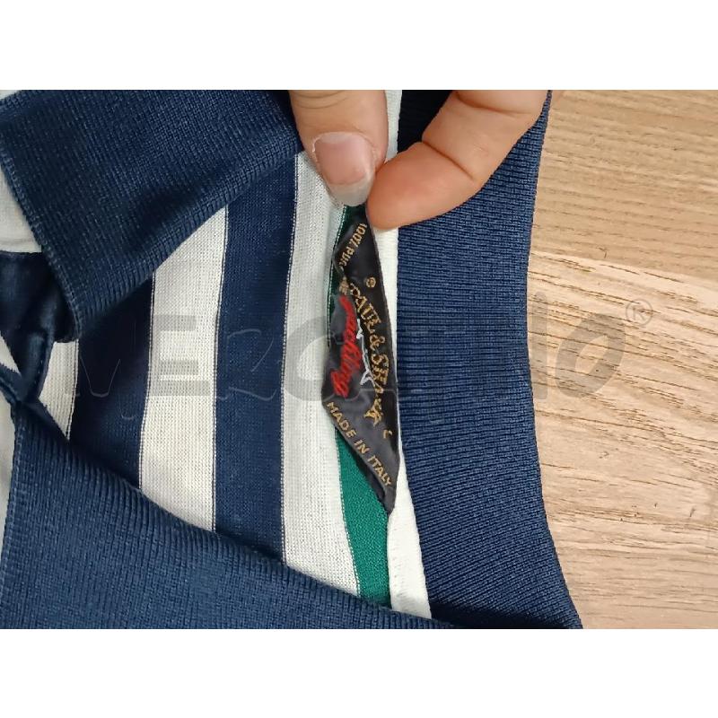 POLO UOMO PAUL SHARK RIGHE BLU VERDE BIANCHE | Mercatino dell'Usato Torino tenivelli 3
