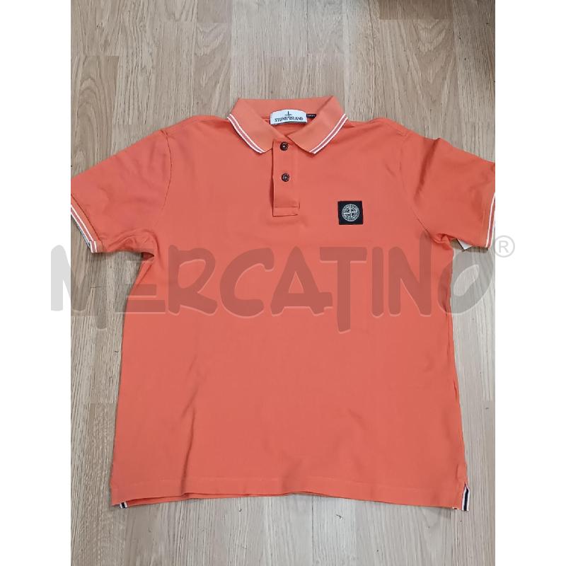 POLO UOMO STONE ISLAND ARANCIONE SALMONE SLIM FIT | Mercatino dell'Usato Torino tenivelli 1