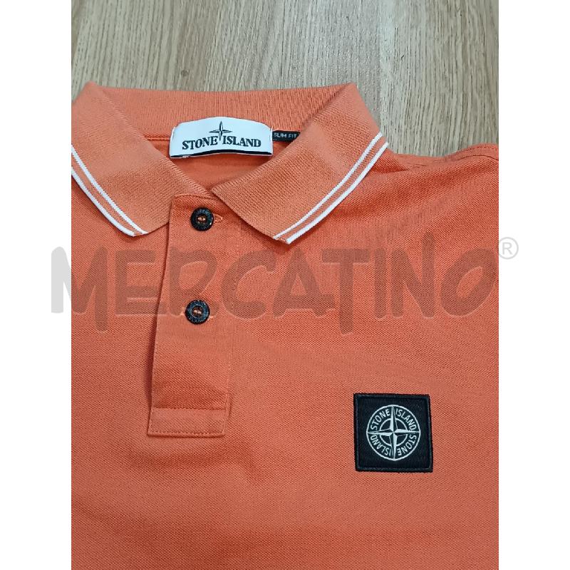 POLO UOMO STONE ISLAND ARANCIONE SALMONE SLIM FIT | Mercatino dell'Usato Torino tenivelli 2