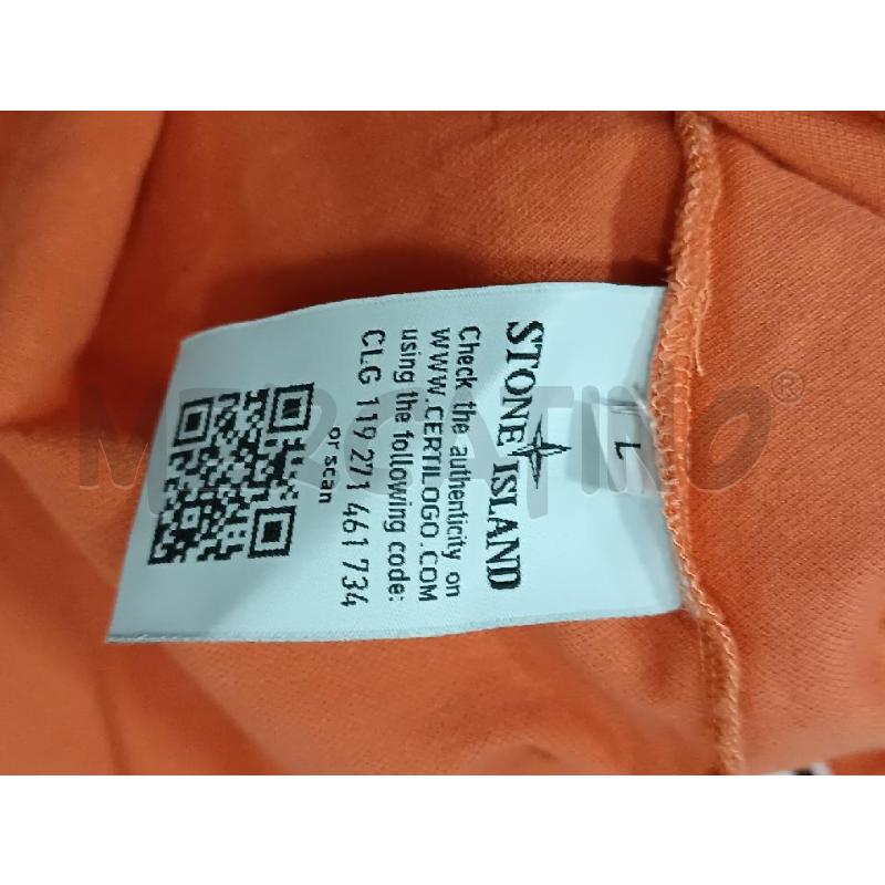 POLO UOMO STONE ISLAND ARANCIONE SALMONE SLIM FIT | Mercatino dell'Usato Torino tenivelli 4