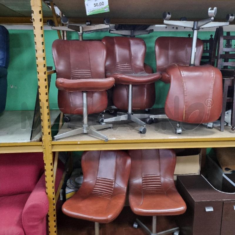 POLTRONCINE DA UFFICIO VECCHIE RIVEST PELLE MARR DA RESTAURARE | Mercatino dell'Usato Torino tenivelli 3