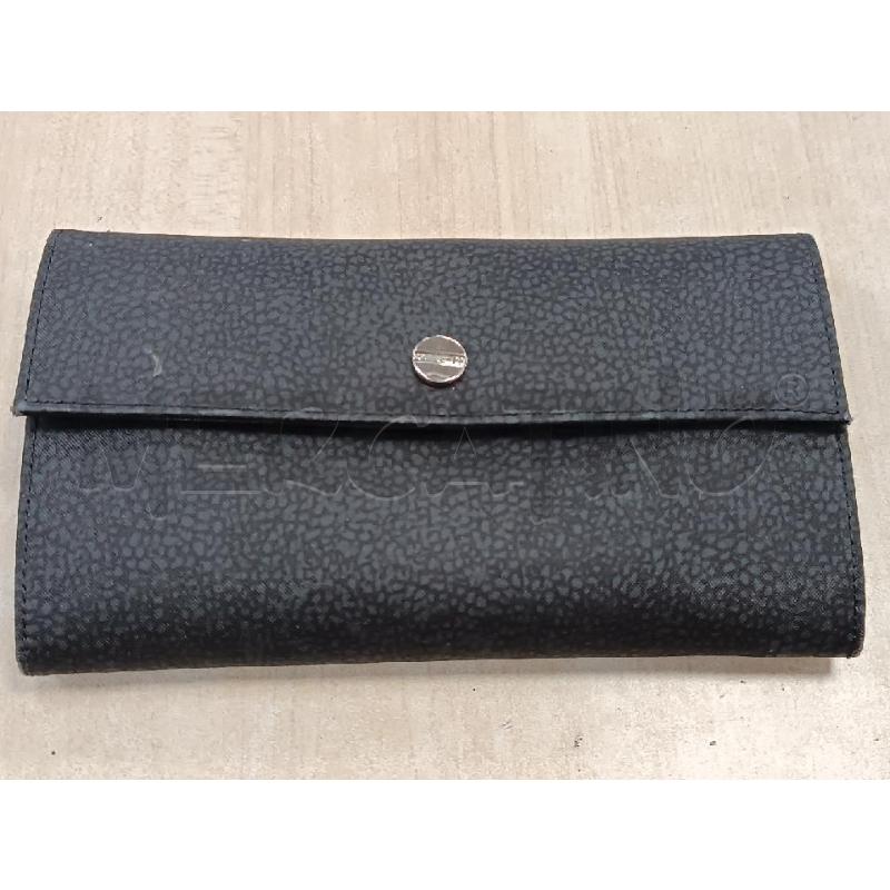 PORTA FOGLIO BORBONESE DI RASO NERO EFFETTO MACULATO  | Mercatino dell'Usato Torino tenivelli 1