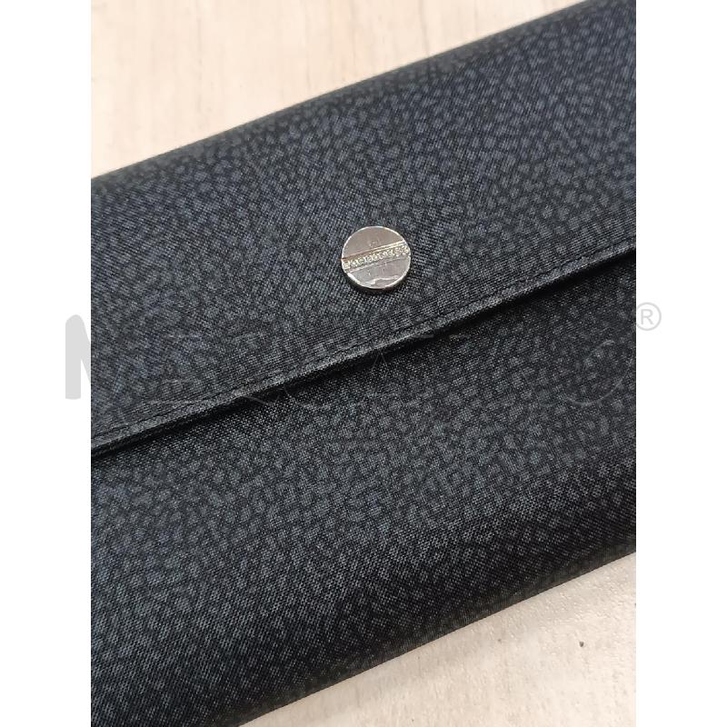 PORTA FOGLIO BORBONESE DI RASO NERO EFFETTO MACULATO  | Mercatino dell'Usato Torino tenivelli 2