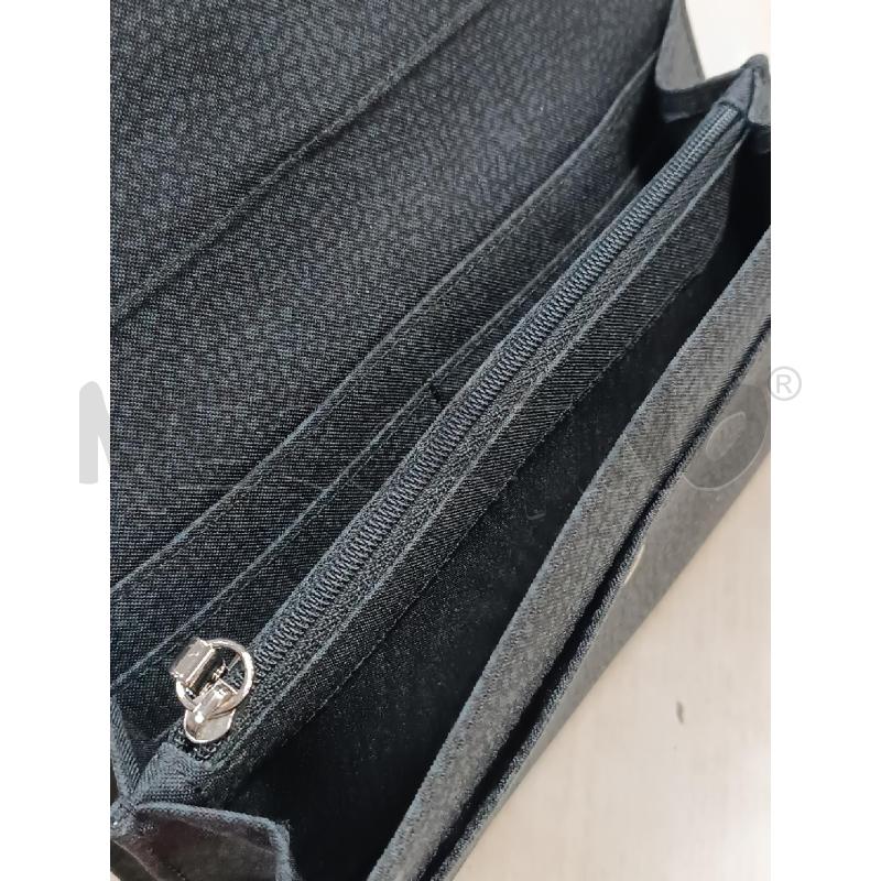 PORTA FOGLIO BORBONESE DI RASO NERO EFFETTO MACULATO  | Mercatino dell'Usato Torino tenivelli 4