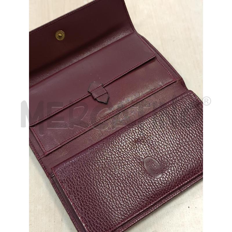 PORTA FOGLIO CARTIER UN PELLE BORDEAUX  | Mercatino dell'Usato Torino tenivelli 3