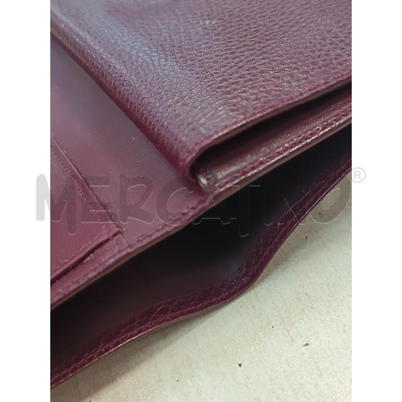 PORTA FOGLIO CARTIER UN PELLE BORDEAUX  | Mercatino dell'Usato Torino tenivelli 5