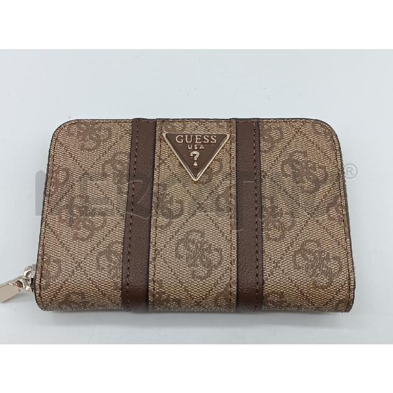PORTA FOGLIO GUESS MARRONE TRAMA LOGO  | Mercatino dell'Usato Torino tenivelli 1