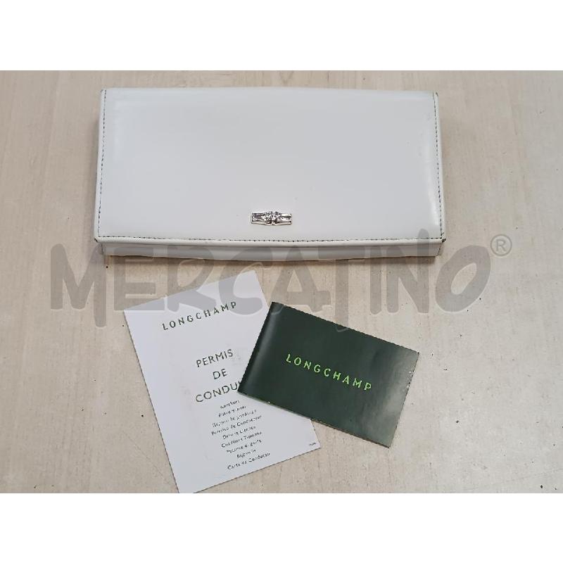 PORTA FOGLIO LONGCHAMP BIANCO PELLE | Mercatino dell'Usato Torino tenivelli 1
