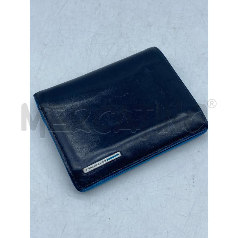PORTA FOGLIO PELLE PIQUADRO BLU  | Mercatino dell'Usato Torino tenivelli 1