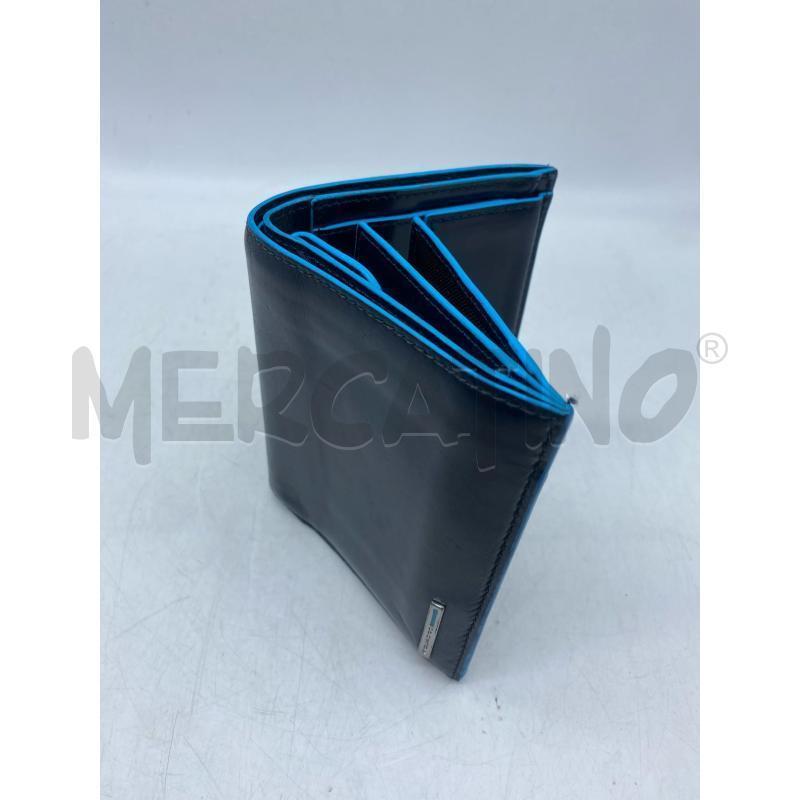 PORTA FOGLIO PELLE PIQUADRO BLU  | Mercatino dell'Usato Torino tenivelli 4