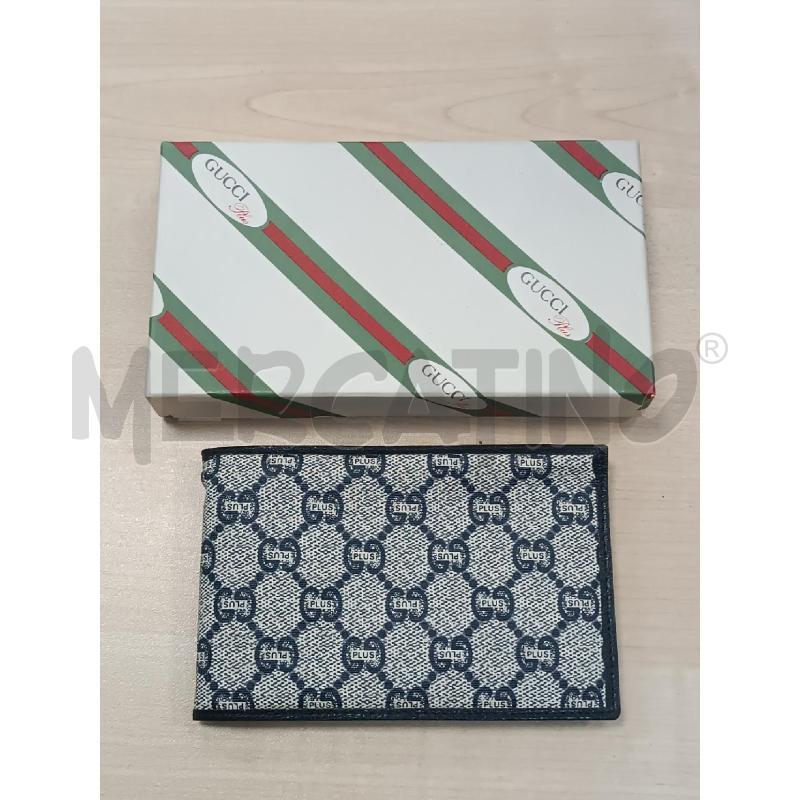 PORTA FOGLIO PORTA ASSEGNI VINTAGE GUCCI GRIGIO BLU NOTTE  | Mercatino dell'Usato Torino tenivelli 1