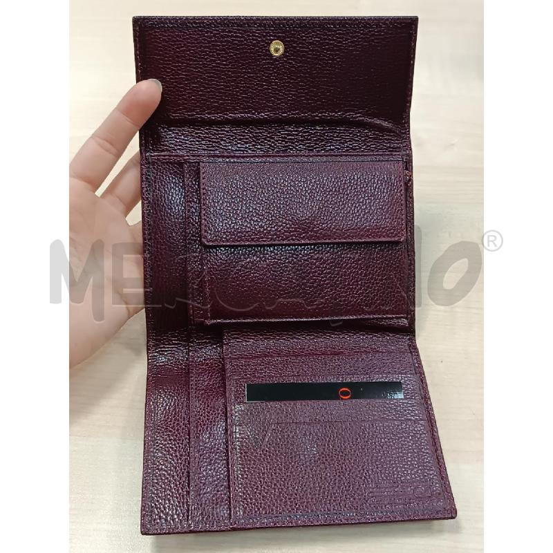 PORTA FOGLIO VALENTINO GARAVANI BORDEAUX VERA PELLE MARTELLATA  | Mercatino dell'Usato Torino tenivelli 3