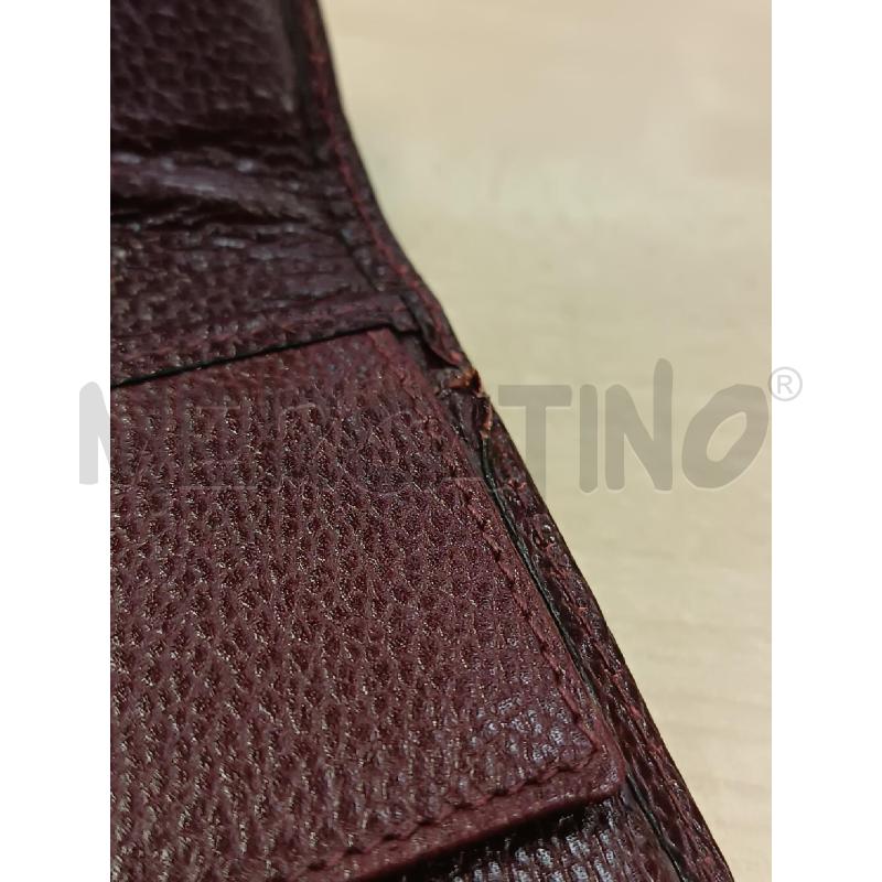 PORTA FOGLIO VALENTINO GARAVANI BORDEAUX VERA PELLE MARTELLATA  | Mercatino dell'Usato Torino tenivelli 5