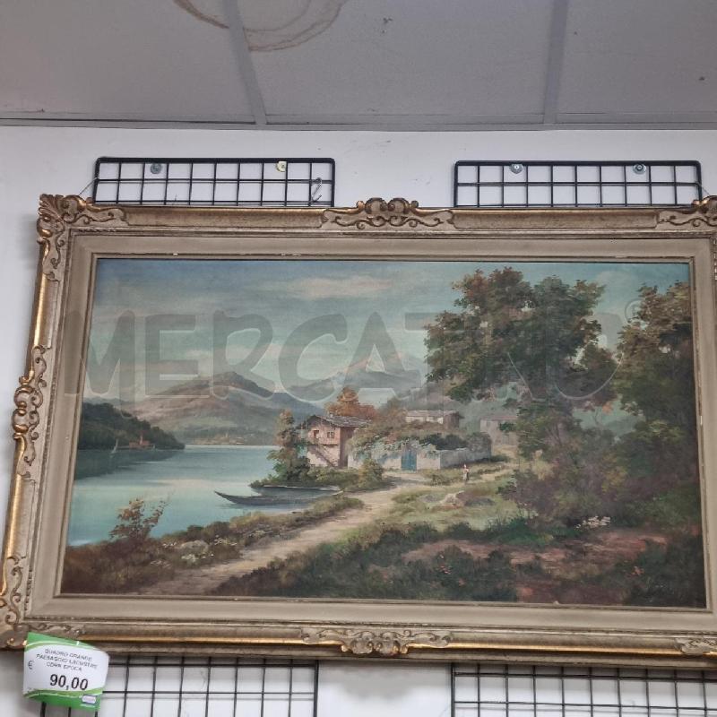 QUADRO GRANDE PAESAGGIO LACUSTRE  CORN EPOCA | Mercatino dell'Usato Torino tenivelli 1