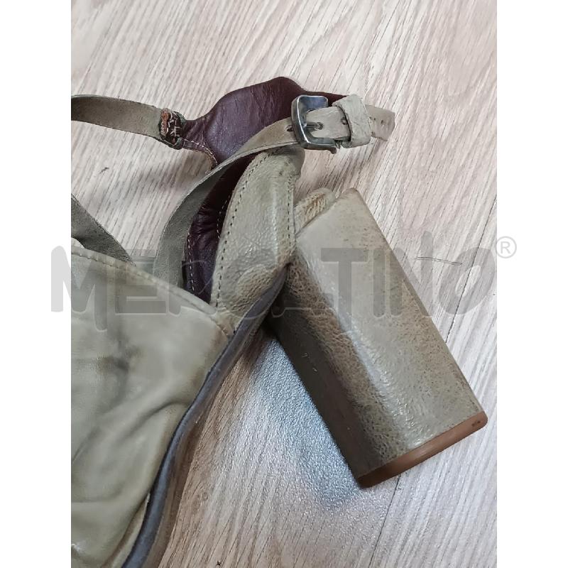 SANDALI DONNA A.S. 98 PELLE BEIGE E TACCO 8CM  | Mercatino dell'Usato Torino tenivelli 3
