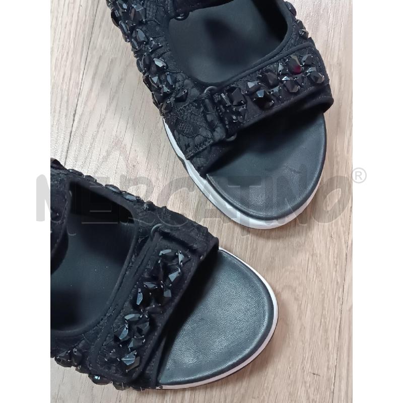 SANDALI DONNA ASH NERO CON STRASS  | Mercatino dell'Usato Torino tenivelli 3