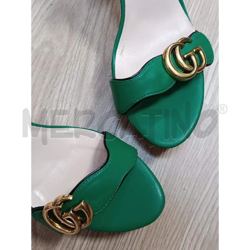 SANDALI DONNA GUCCI VERDE TACCO 9CM | Mercatino dell'Usato Torino tenivelli 3