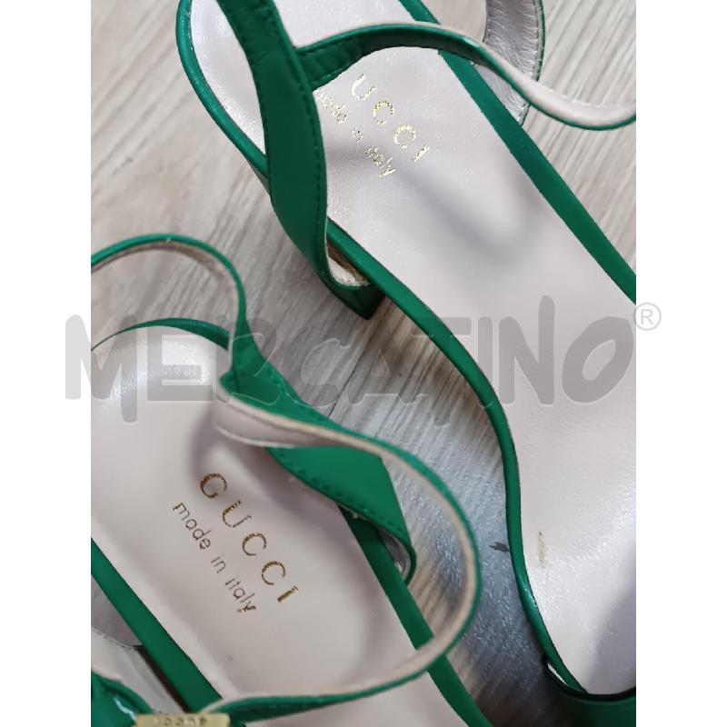 SANDALI DONNA GUCCI VERDE TACCO 9CM | Mercatino dell'Usato Torino tenivelli 4