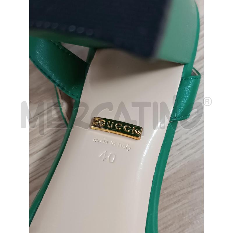 SANDALI DONNA GUCCI VERDE TACCO 9CM | Mercatino dell'Usato Torino tenivelli 5