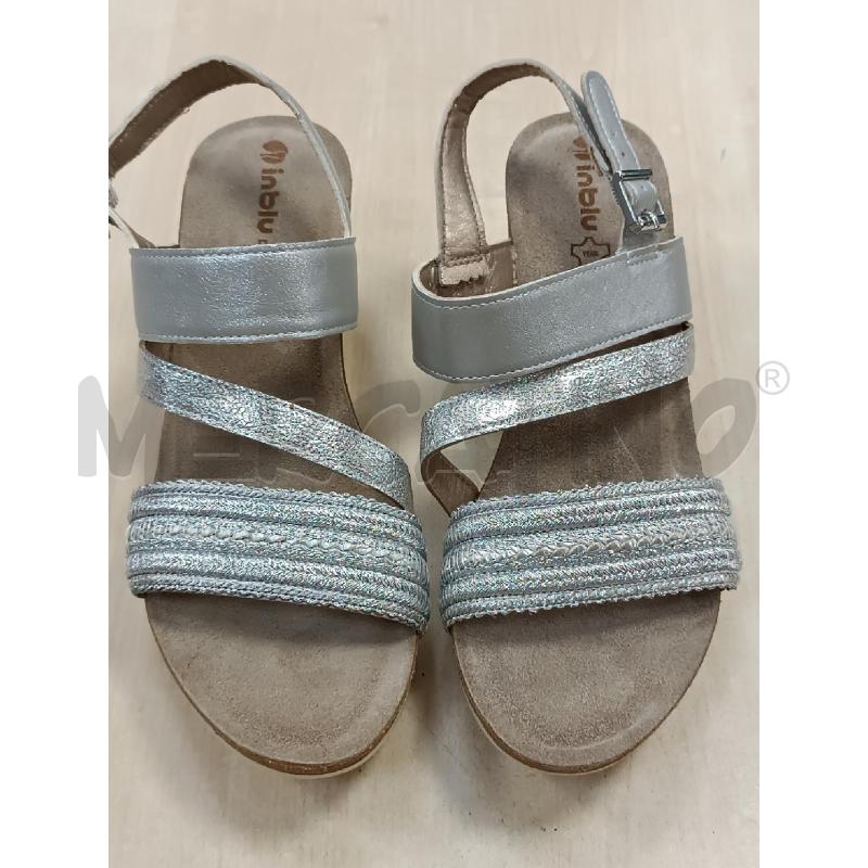 SANDALI DONNA INBLU ARGENTATO SUOLA PAILLETTES  | Mercatino dell'Usato Torino tenivelli 1