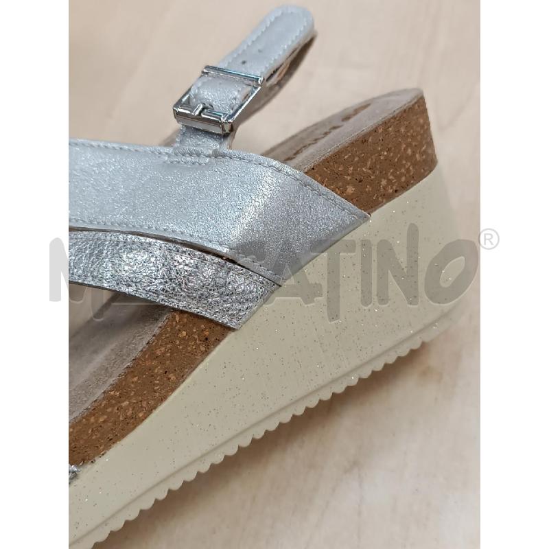 SANDALI DONNA INBLU ARGENTATO SUOLA PAILLETTES  | Mercatino dell'Usato Torino tenivelli 3