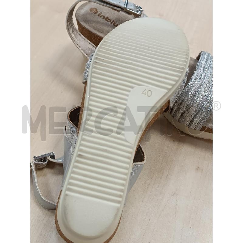 SANDALI DONNA INBLU ARGENTATO SUOLA PAILLETTES  | Mercatino dell'Usato Torino tenivelli 5
