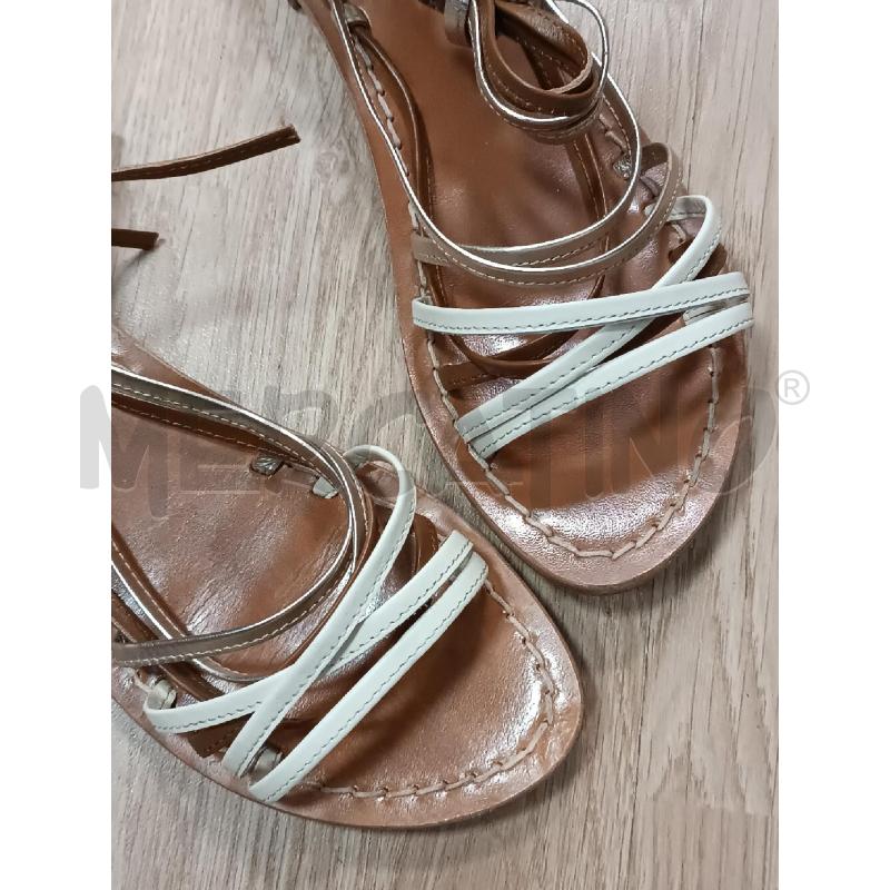 SANDALI DONNA MAX&CO CORDONI DORATO MARRONE  | Mercatino dell'Usato Torino tenivelli 2