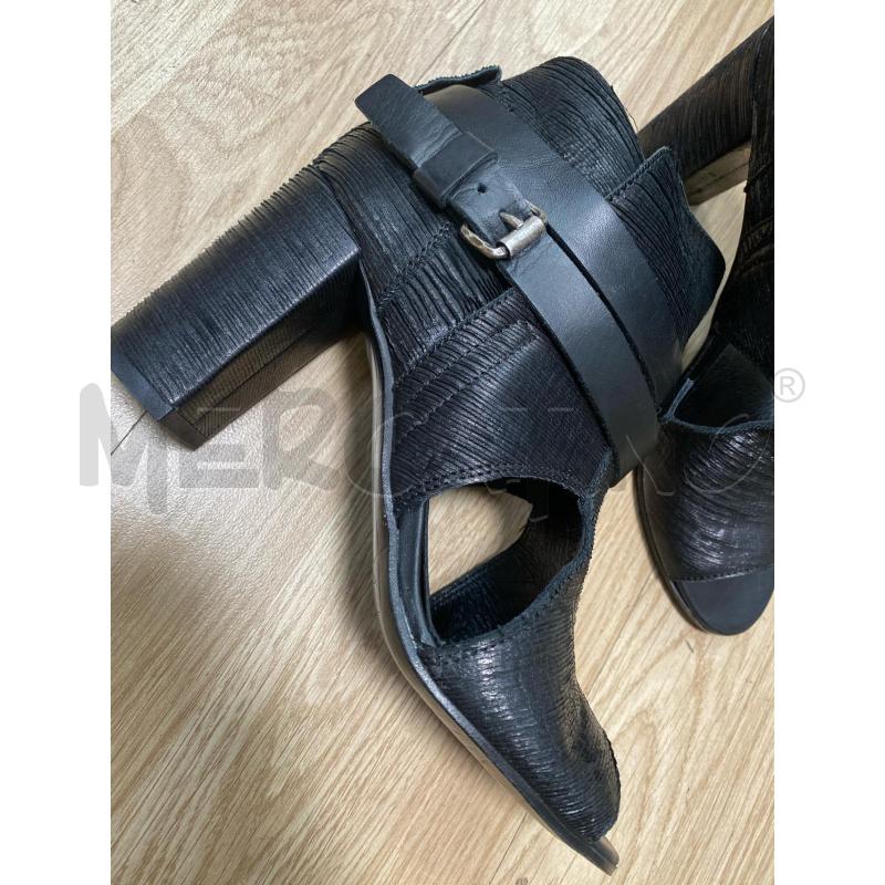 SANDALI DONNA MIMMU NERE TACCO 8CM QUADRATO  | Mercatino dell'Usato Torino tenivelli 2