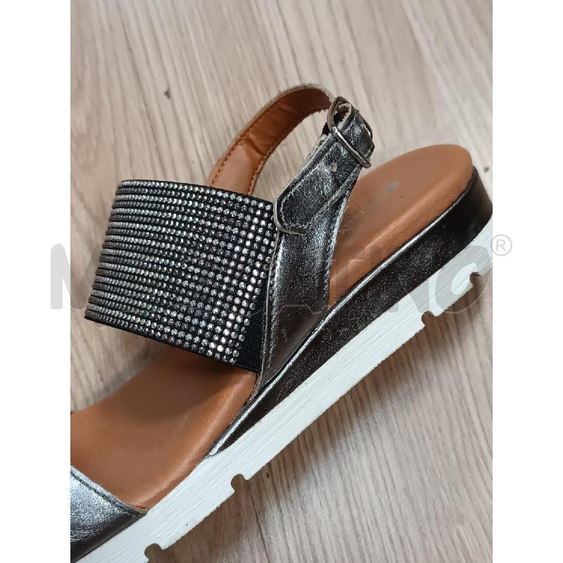 SANDALI DONNA SANA'GENS BEIGE GRIGIO CON STRASS  | Mercatino dell'Usato Torino tenivelli 2