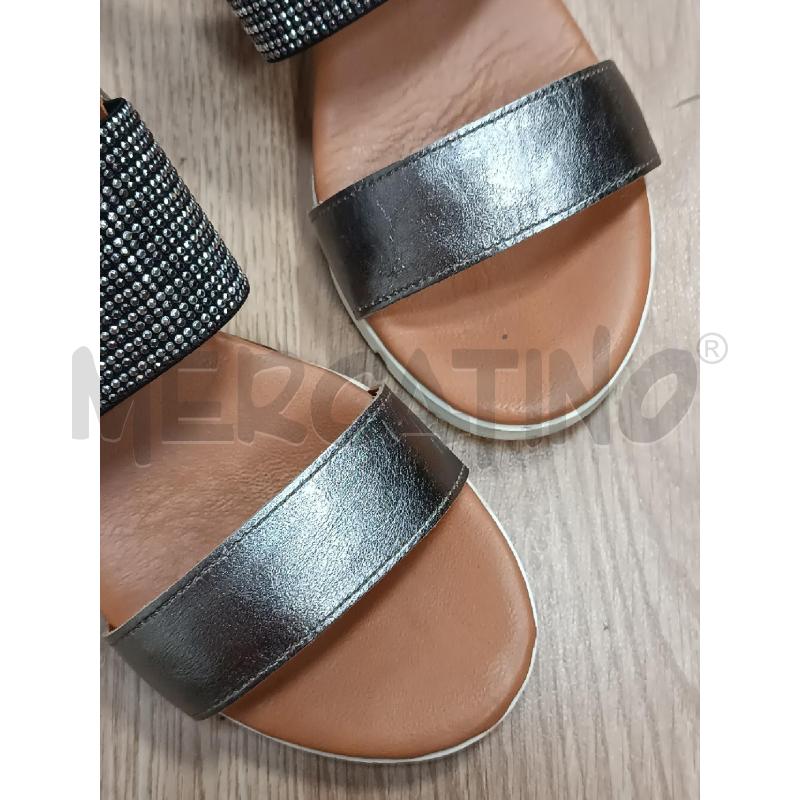 SANDALI DONNA SANA'GENS BEIGE GRIGIO CON STRASS  | Mercatino dell'Usato Torino tenivelli 3