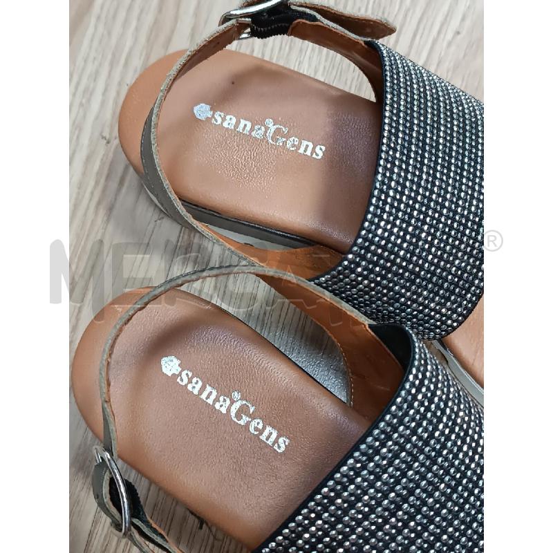 SANDALI DONNA SANA'GENS BEIGE GRIGIO CON STRASS  | Mercatino dell'Usato Torino tenivelli 4
