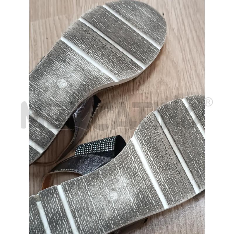 SANDALI DONNA SANA'GENS BEIGE GRIGIO CON STRASS  | Mercatino dell'Usato Torino tenivelli 5