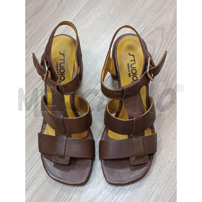 SANDALI DONNA STUDIO PELLE MARRONE | Mercatino dell'Usato Torino tenivelli 1