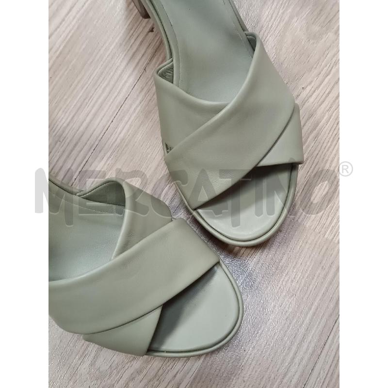 SANDALI DONNA STUDIO PELLE VERDE SALVIA | Mercatino dell'Usato Torino tenivelli 3