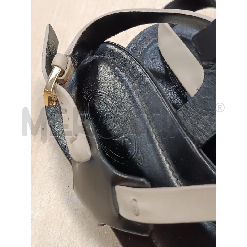 SANDALI DONNA TOD'S NERI BEIGE VERA PELLE  | Mercatino dell'Usato Torino tenivelli 3