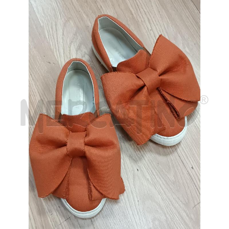 SCARPE DONNA LIVIA'S BOW TELA ARANCIONE FIOCCO DAVANTI | Mercatino dell'Usato Torino tenivelli 1