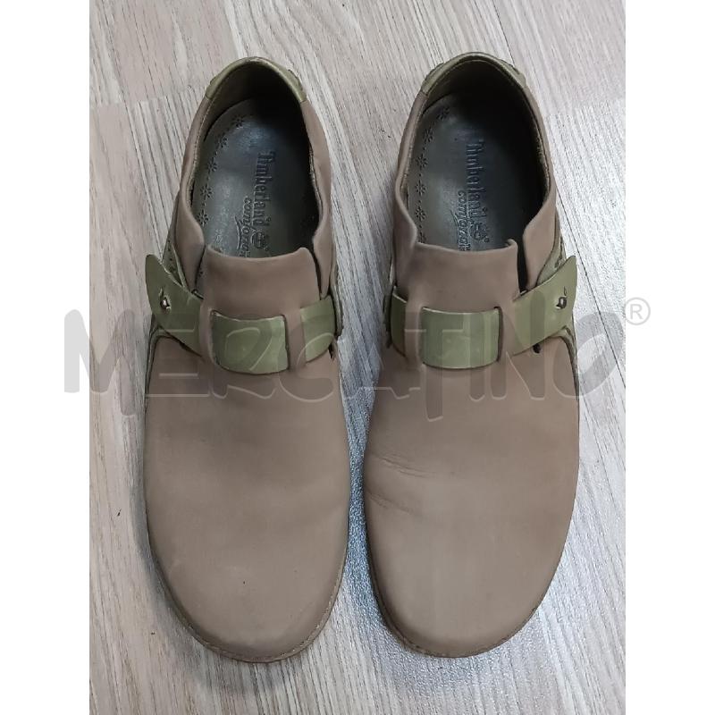 SCARPE DONNA TIMBERLAND MARRONE SCAMOSCIATE CHIUSURA VERDE | Mercatino dell'Usato Torino tenivelli 1
