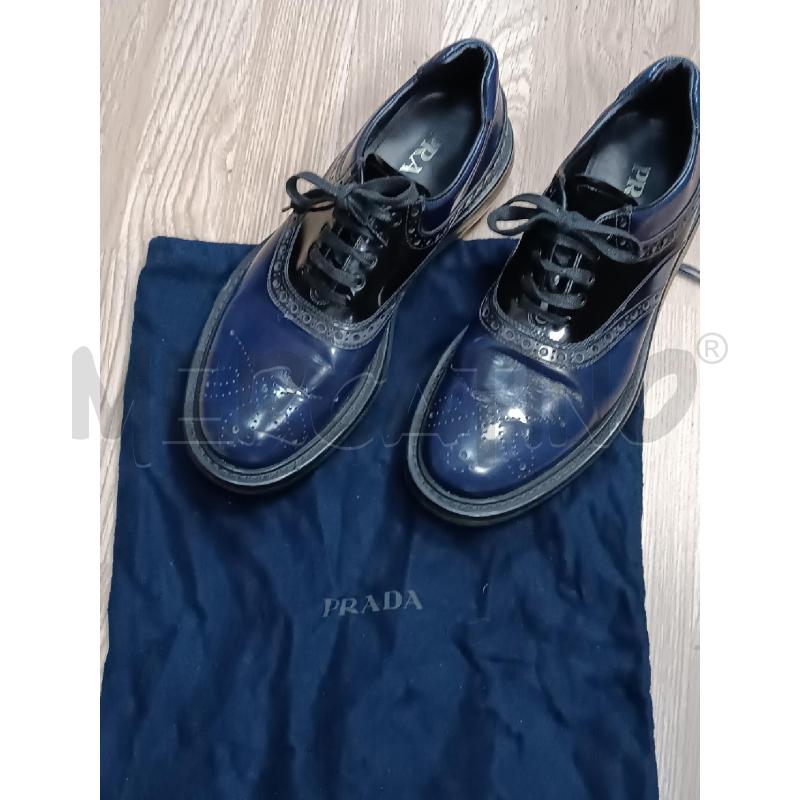 SCARPE UOMO PRADA IN PELLE BLU SUOLA TRASPARENTE  | Mercatino dell'Usato Torino tenivelli 1