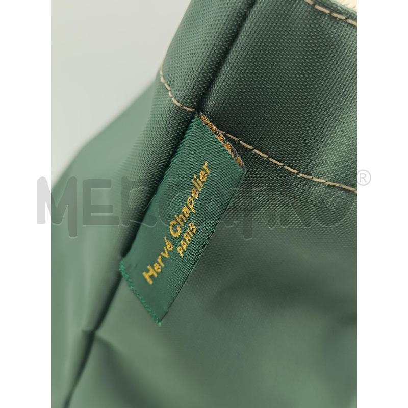 SHOPPER HERVE CHAPERLIER VERDE BEIGE  | Mercatino dell'Usato Torino tenivelli 2