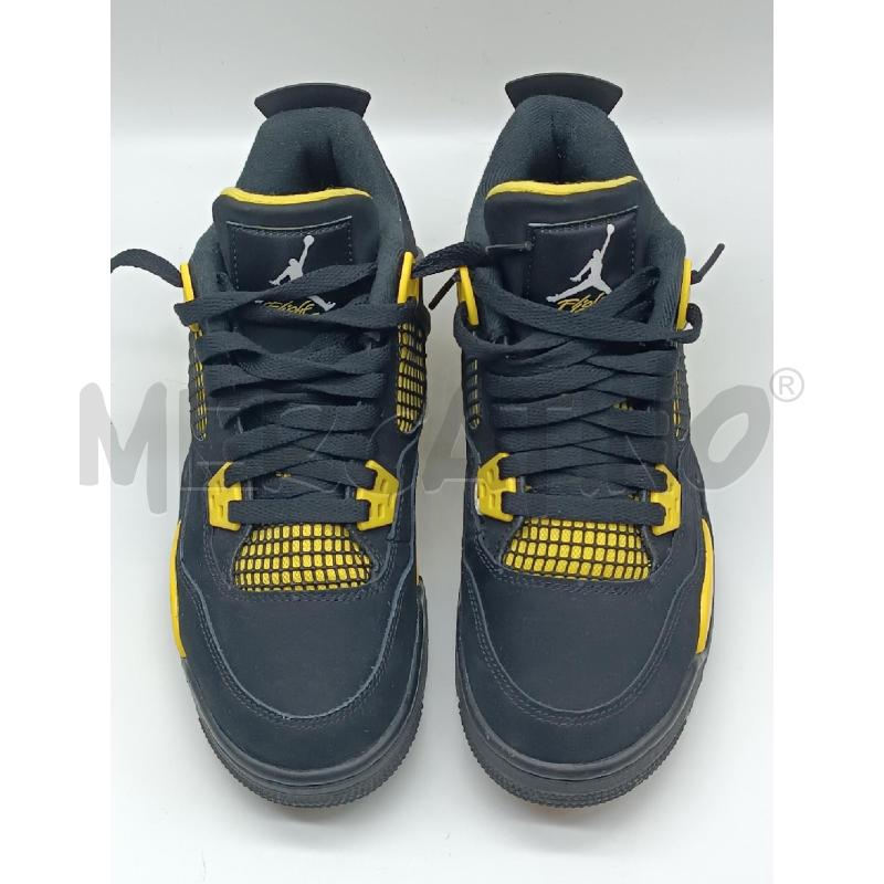 SNEAKERS DONNA AIR JORDAN 4 RETRO NERE E GIALLE  | Mercatino dell'Usato Torino tenivelli 2