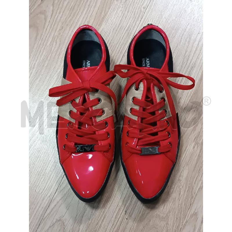 SNEAKERS DONNA ARMANI JEANS VERNICE NERA  | Mercatino dell'Usato Torino tenivelli 1